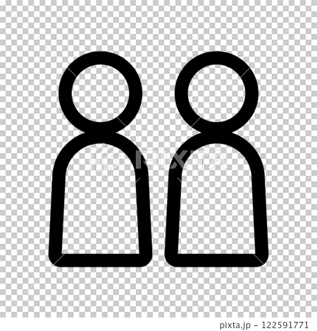 二人の人物のアイコンイラスト 122591771