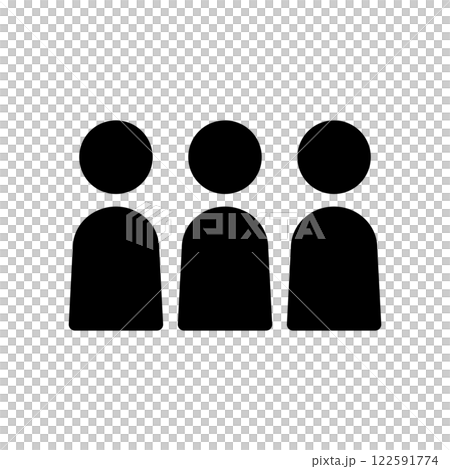 三人の人物のアイコンイラスト 122591774