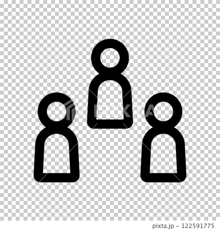 三人の人物のアイコンイラスト 122591775