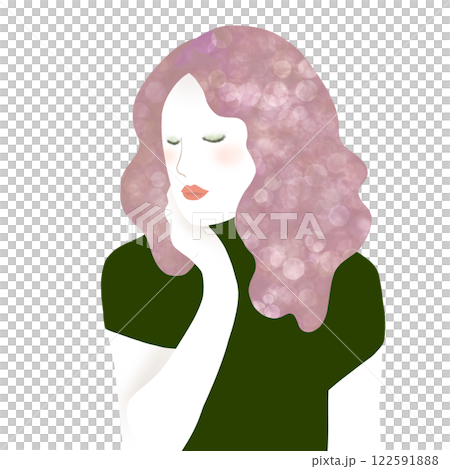 Hand-drawn illustration of a woman Hand-drawn illustration of a woman 122591888