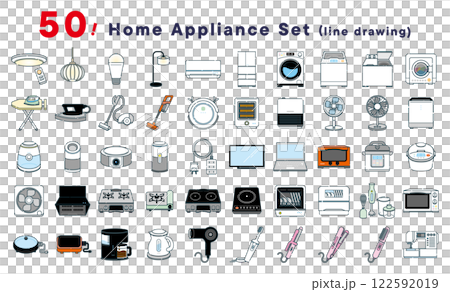 線條畫 / 家用電器 50 件套 線條畫 / 家用電器 50 件套 122592019