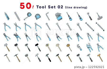 線画／工具のセット50 122592021