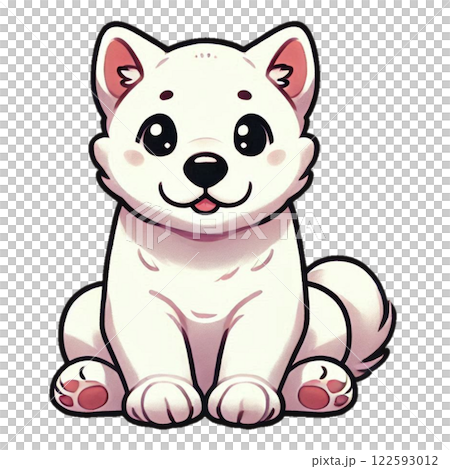 Sitting dog 122593012