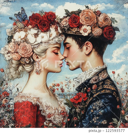 Vintage antiques postcard,with a red heart and rabbits for a couple in love, a gift for a girl's birthday card, wedding card, atmosphere of love devotion happiness romance nostalgia Vintage antiques postcard,with a red heart and rabbits for a couple in love, a gift for a girl's birthday card, wedding card, atmosphere of love devotion happiness romance nostalgia 122593577