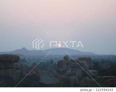 インドの夕日 インドの夕日 122594243
