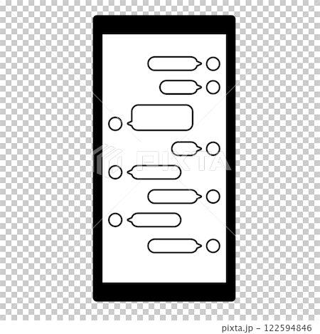 A smartphone showing SMS and chats A smartphone showing SMS and chats 122594846