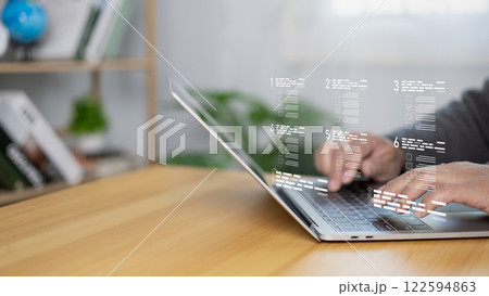 Checklist and clipboard task documentation management, Business people working laptop checklist questionnaire assessment form, Online survey online exam choosing the right answer in the exam. 122594863