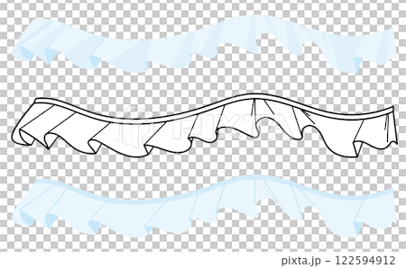 豪華なフリルの装飾ベクターイラスト素材 122594912