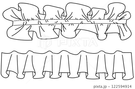 豪華なフリルの装飾ベクターイラスト素材 豪華なフリルの装飾ベクターイラスト素材 122594914