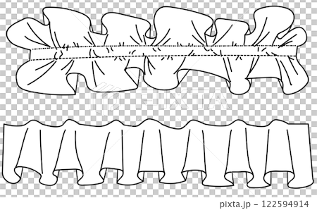 豪華なフリルの装飾ベクターイラスト素材 豪華なフリルの装飾ベクターイラスト素材 122594914