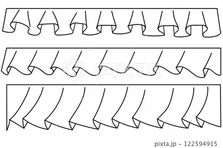 豪華なフリルの装飾ベクターイラスト素材 豪華なフリルの装飾ベクターイラスト素材 122594915
