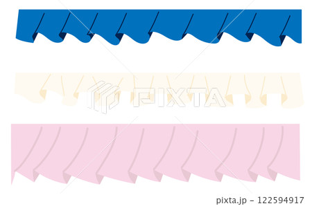 豪華なフリルの装飾ベクターイラスト素材 122594917