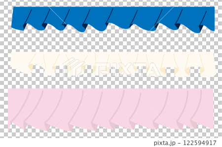 豪華なフリルの装飾ベクターイラスト素材 122594917