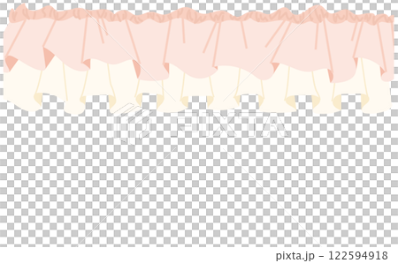 豪華なフリルの装飾ベクターイラスト素材 122594918