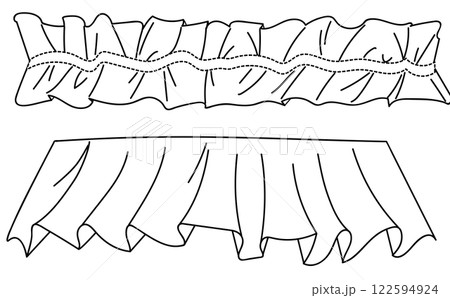 豪華なフリルの装飾ベクターイラスト素材 豪華なフリルの装飾ベクターイラスト素材 122594924
