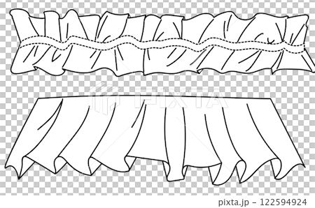 豪華なフリルの装飾ベクターイラスト素材 豪華なフリルの装飾ベクターイラスト素材 122594924