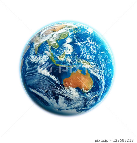 宇宙からみた美しい地球（背景透過/キリヌキ） 122595215