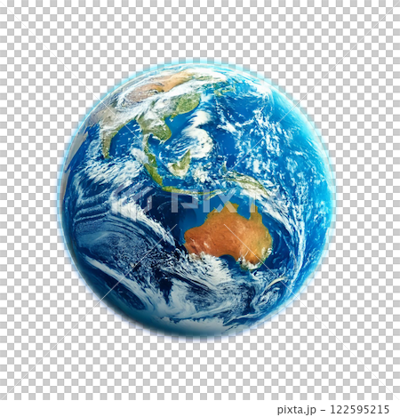 宇宙からみた美しい地球（背景透過/キリヌキ） 122595215