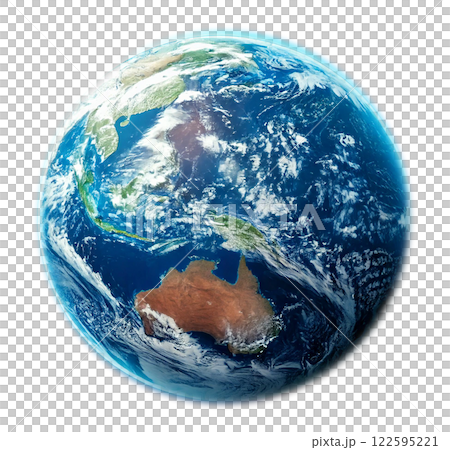 宇宙からみた美しい地球（背景透過/キリヌキ） 122595221