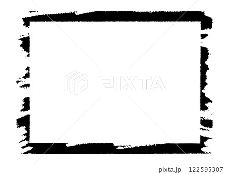 ヴィンテージ風のかすれフレーム テープとインクの装飾 ヴィンテージ風のかすれフレーム テープとインクの装飾 122595307