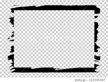 ヴィンテージ風のかすれフレーム テープとインクの装飾 ヴィンテージ風のかすれフレーム テープとインクの装飾 122595307