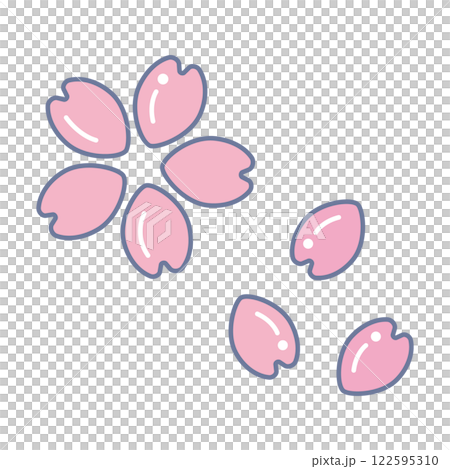 Simple and flat cherry blossom illustration Simple and flat cherry blossom illustration 122595310