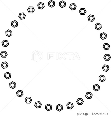 六角形のフレーム  122596303