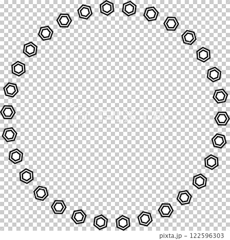 六角形のフレーム  122596303