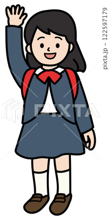 新一年生の女子のベクターイラスト 新一年生の女子のベクターイラスト 122597179