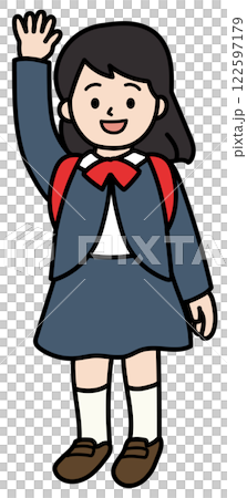 新一年生の女子のベクターイラスト 新一年生の女子のベクターイラスト 122597179