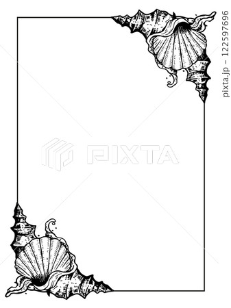 sea vector sketch shell sea vector sketch shell 122597696