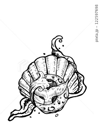 sea vector sketch shell 122597698