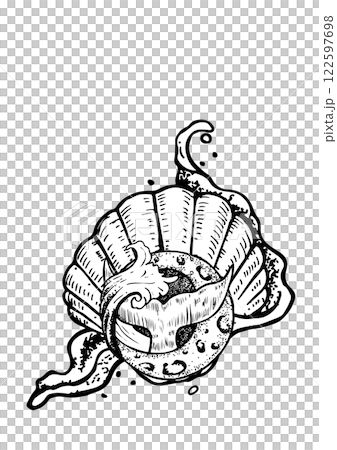 sea vector sketch shell 122597698