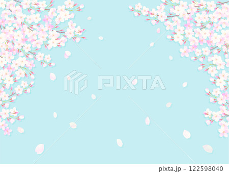 爽やかな青空と桜のフレーム 入学式・卒業式 爽やかな青空と桜のフレーム 入学式・卒業式 122598040