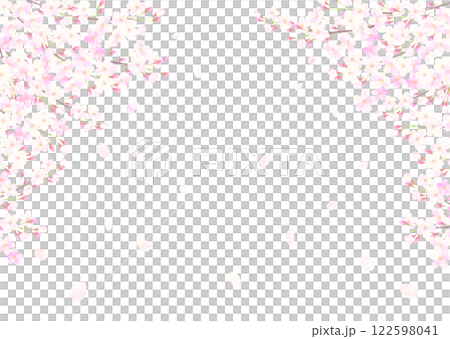 満開の桜のフレーム 入学式・卒業式 満開の桜のフレーム 入学式・卒業式 122598041