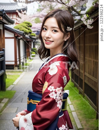 着物を着た女性 122598214