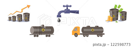 Oil Industry and Fuel Manufacture and Extraction Vector Set Oil Industry and Fuel Manufacture and Extraction Vector Set 122598773