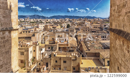 Panoramic View from Cathedral of Palma, Spain Panoramic View from Cathedral of Palma, Spain 122599000
