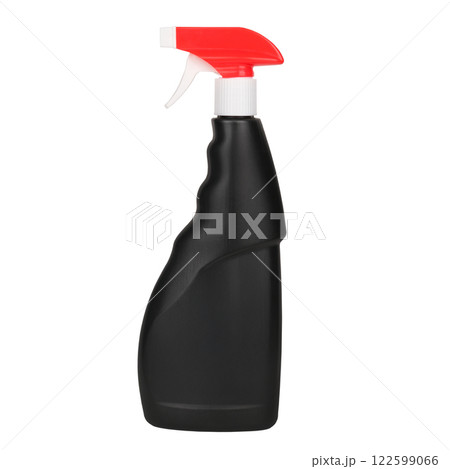 black bottle with cleanser isolate 122599066
