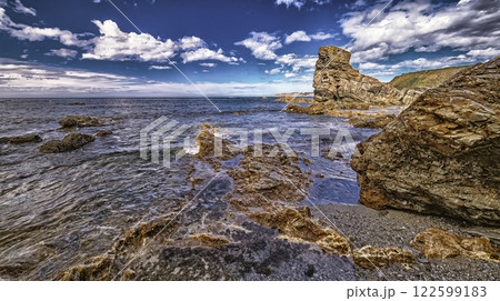 Beach of El Portizuelo, Spain Beach of El Portizuelo, Spain 122599183