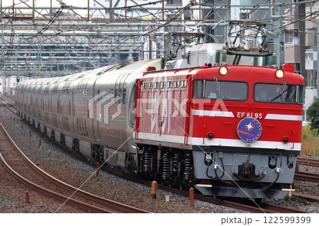 団体列車：寝台特急カシオペア（宇都宮線内：EF81形95号機牽引） 122599399