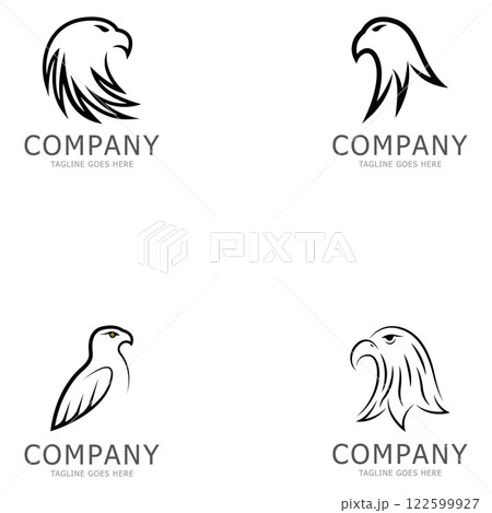eagle head simple logo design. logo template eagle head simple logo design. logo template 122599927