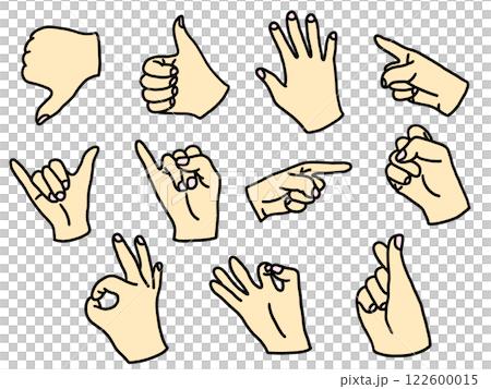 手勢插畫素材 手勢插畫素材 122600015