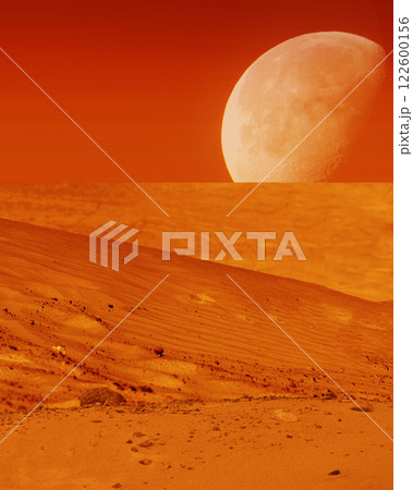 Red Mars desert, sky and sand 122600156