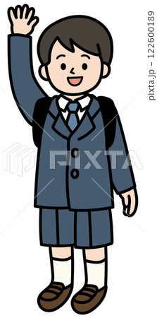 小学生の男子のベクターイラスト	 122600189