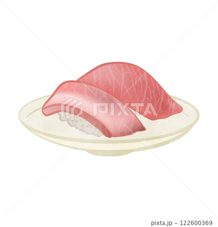 かわいい2貫の鮨大トロ かわいい2貫の鮨大トロ 122600369