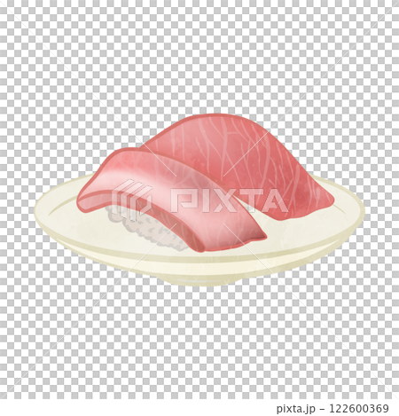 かわいい2貫の鮨大トロ かわいい2貫の鮨大トロ 122600369