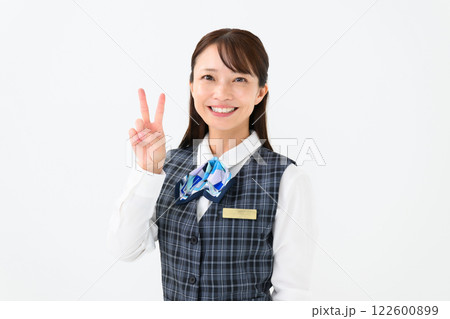 女性　制服　ビジネス　ピース 122600899