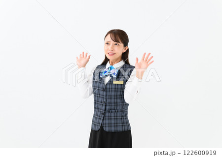 女性 制服 ビジネス 驚く 女性 制服 ビジネス 驚く 122600919