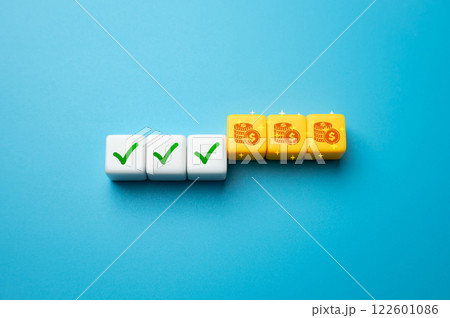 Reward for fulfilling the conditions. Achievement, contracts, and performance based benefits encourage productivity and goal fulfillment. Incentives, bonuses, and motivation. 122601086